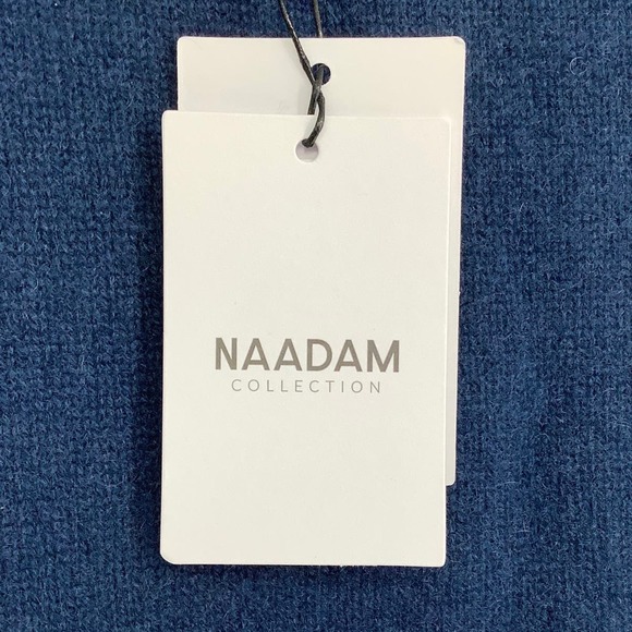 NEW! NAADAM Size Small Open Cable Tunic Dress Cashmere Blue $395 MSRP J6-19 - Picture 10 of 13